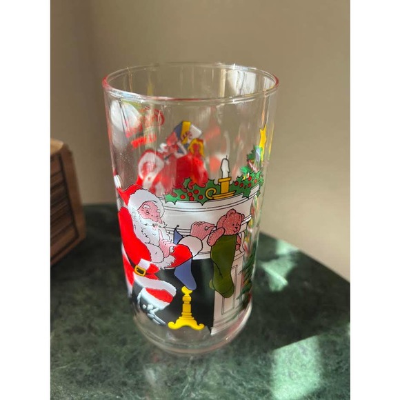 Vintage  Coca Cola McCrory Stores Santa Claus Glass - Picture 2 of 8